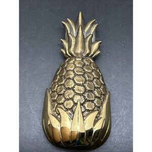 VINTAGE Micheal Healy Brass Door Knocker Pineapple Vintage 1997 9"x4"
